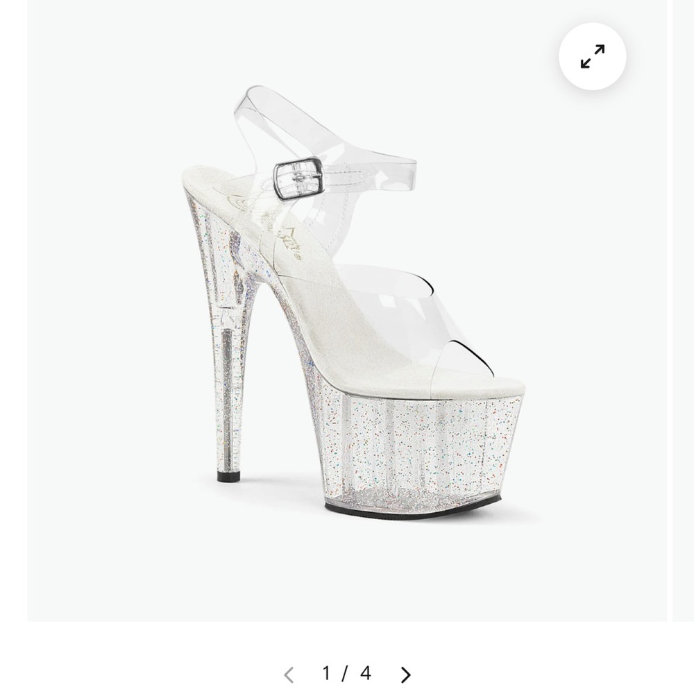 Pleaser Adore 708MG Platform Heels Ankle Strap Sandal